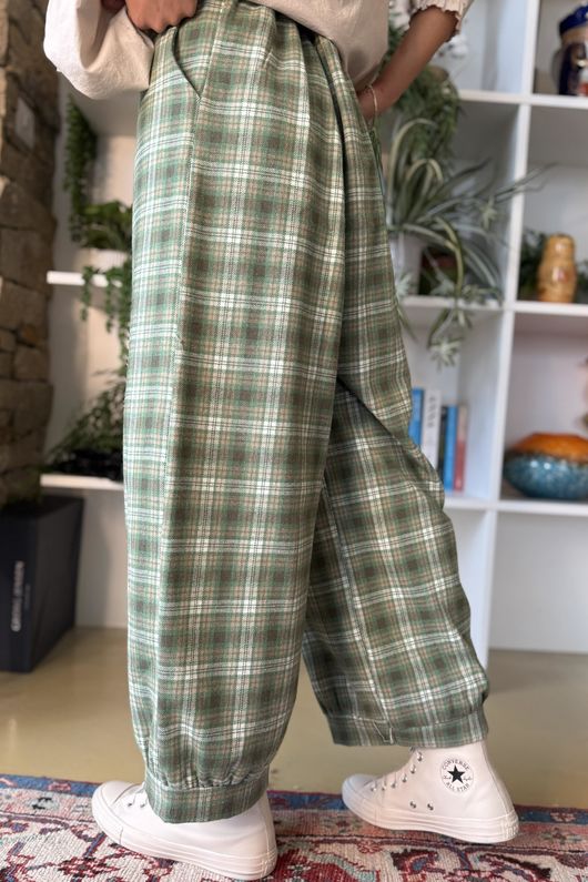 Patrick Plaid Brushed Cotton Demi Bloom Pant Meadow